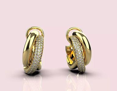 earring rope-like twisted design