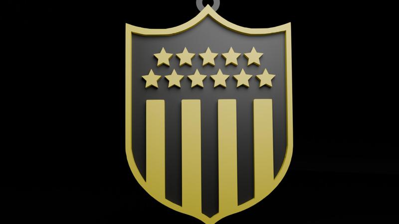 Club Atlético Peñarol of Uruguay Keychain Coat of Arms