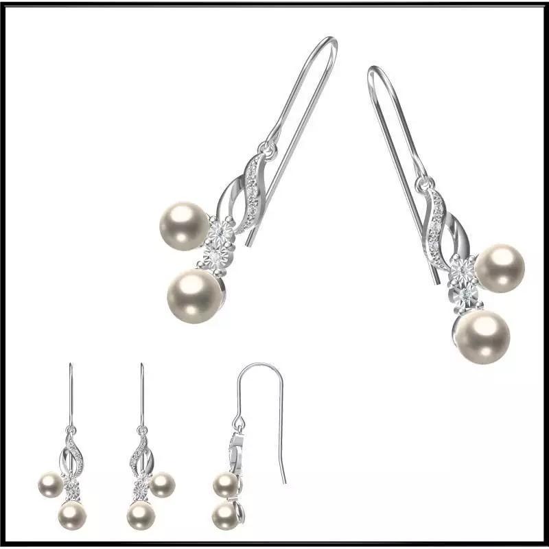 JCD Format Elegant gold pearl earrings jewellery design course