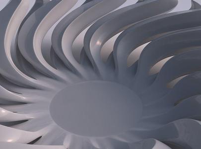 Bowl twisted two layered flower with beveled edges squeezed