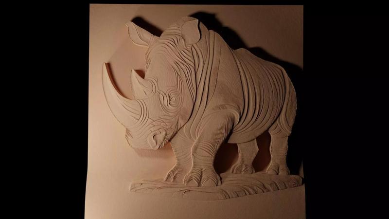 Rhinoceros CNC 3d Print High Relief Sand Casting