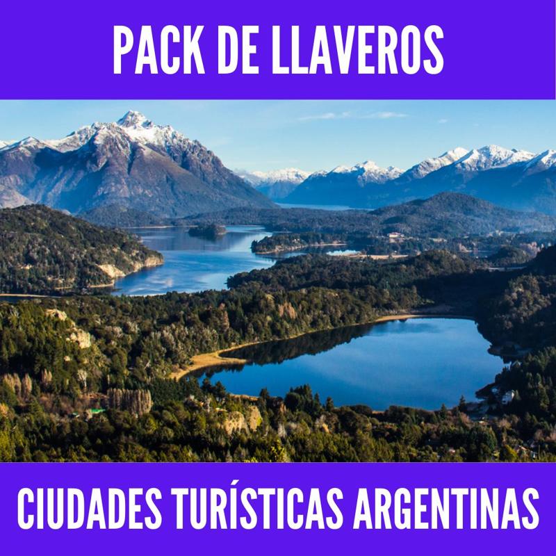 Pack de llaveros bicapa - Ciudades turísticas argentinas