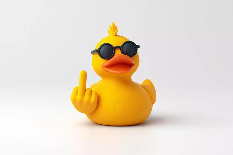 Middle Finger Rubber Duck
