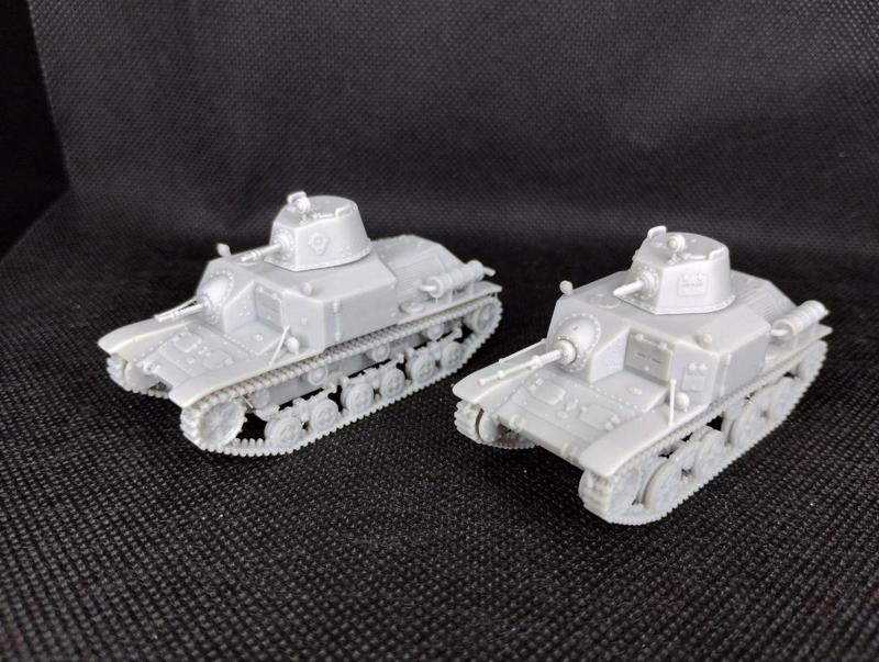 Tankette Type 92 Jyu-Sokosha (early+late) + 2 Tankmen (Japan, WW2)