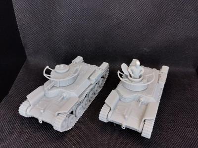 Type 97 Chi-Ha + Type 97 Shi-Ki Command Tank + 2 Tankmen (Japan, WW2)