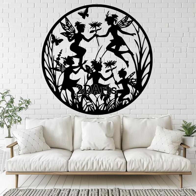 Fairies 2D Wall Art/Window Art - Digital STL & SVG Files for 3D Printing and Laser Cutting
