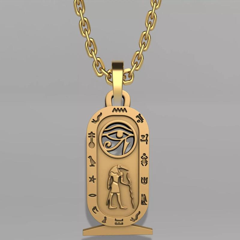 CARTOUCHE EYE HORUS PENDANT PHARAONIC EGYPT INSCRIPTIONS