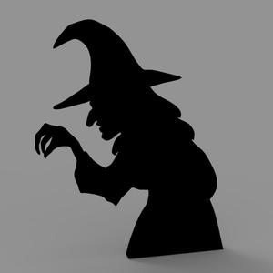 Witch Shadow Silhouette Decor