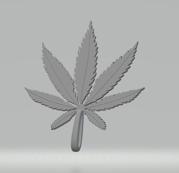 Weed leaf pendant