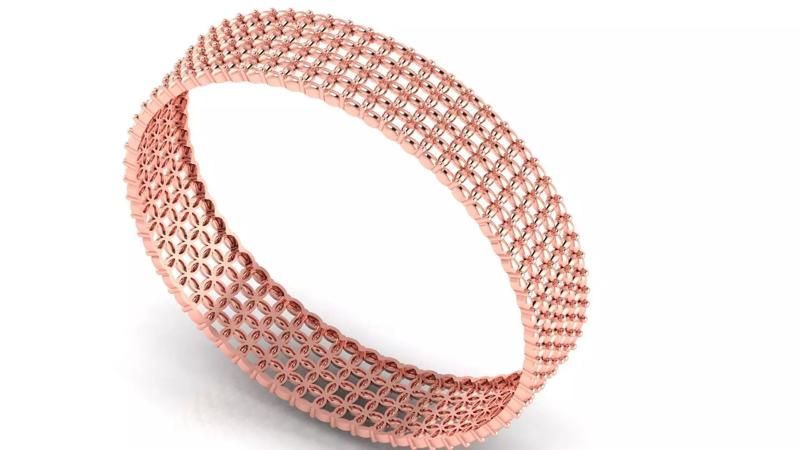 60MM Stylish 3D Bangles  Unique Jewelry Designs for Women