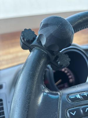 Steering Wheel Knob with Built-In Screws – No Metal or Bearing Required