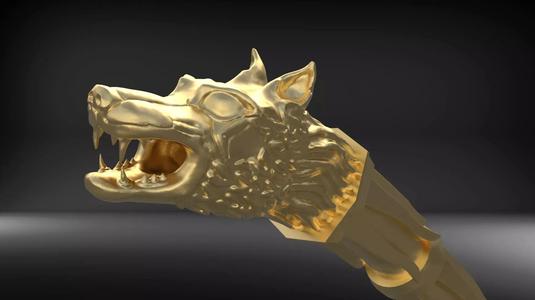 Dacian Wolf  3D Printable Model