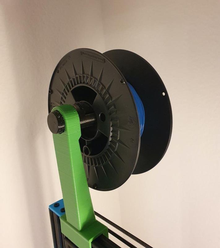 Filament Spool Holder for ASWX1 (Rotated Stand by 90°, Remix)