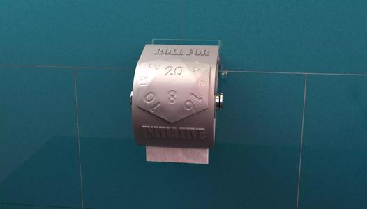 D20 toilet roll holder