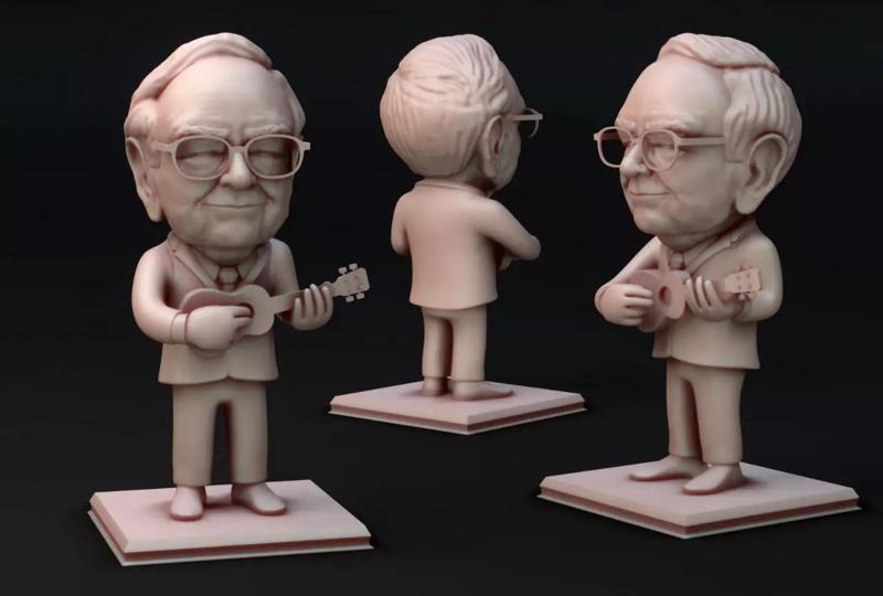 Warren Buffet playing ukulele