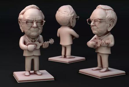 Warren Buffet playing ukulele