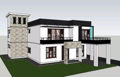 Box type house design model