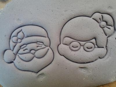 4 cortadores, 2 MODELOS cortadores de galletas de navidad, viejo, vieja, pascuero, pascuera