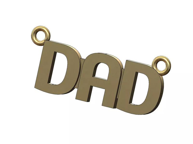Dad nameplate pendant