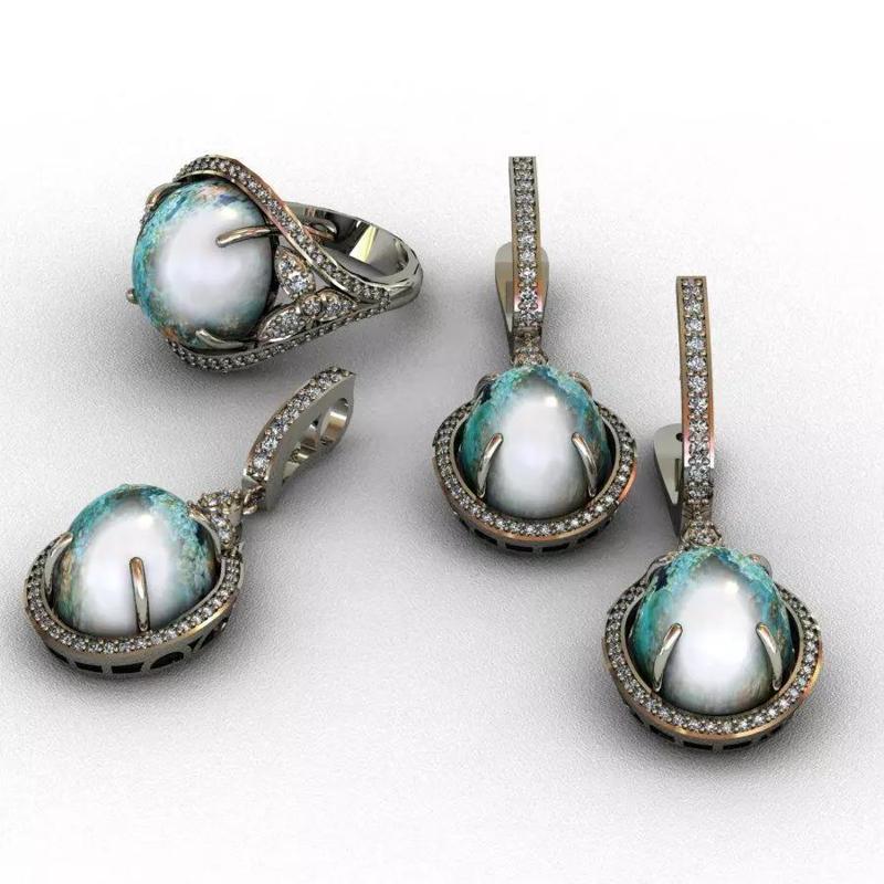 Diamond and mineral stones  set 3D print model 3D print model