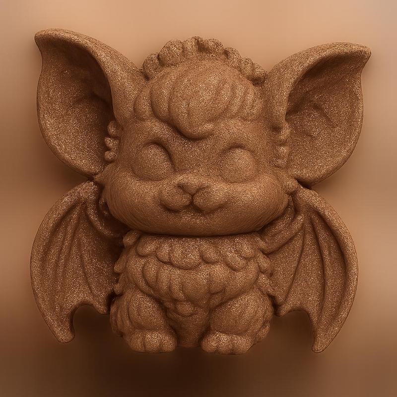 Fluffy Bat, BATH BOMB MOLD , Hybrid Mold