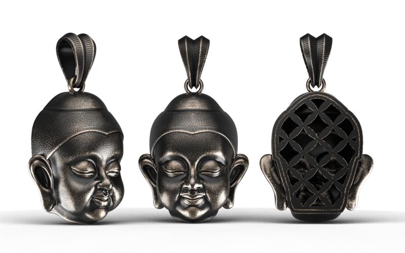 Gold Buddha Baby Pendant