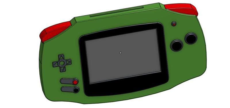 GBA Retro portable game system Mock