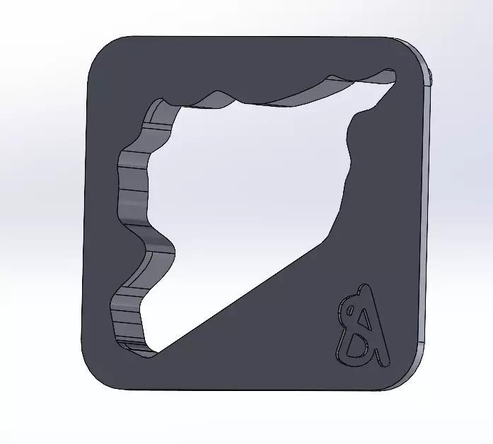 Syria Map Cookie Knife