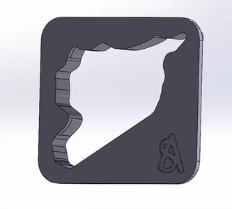 Syria Map Cookie Knife