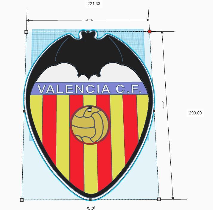 Valencia CF 29cm Wall Plaque with Keyhole for Screw Mount