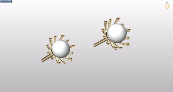 cute pearl flower earrings set