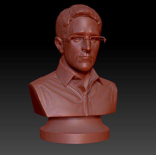 8" Bust of Edward Snowden (Originally placed in Fort Green Park, Brooklyn)