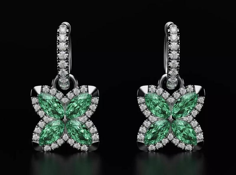 Designer Butterfly Earrings with Awnings 579