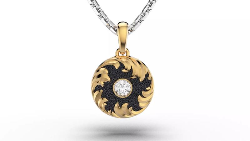 Diamond golden ratio Jewelry pendant P34