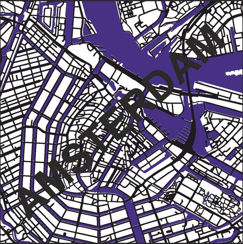 Amsterdam citymap vector Laser engraving