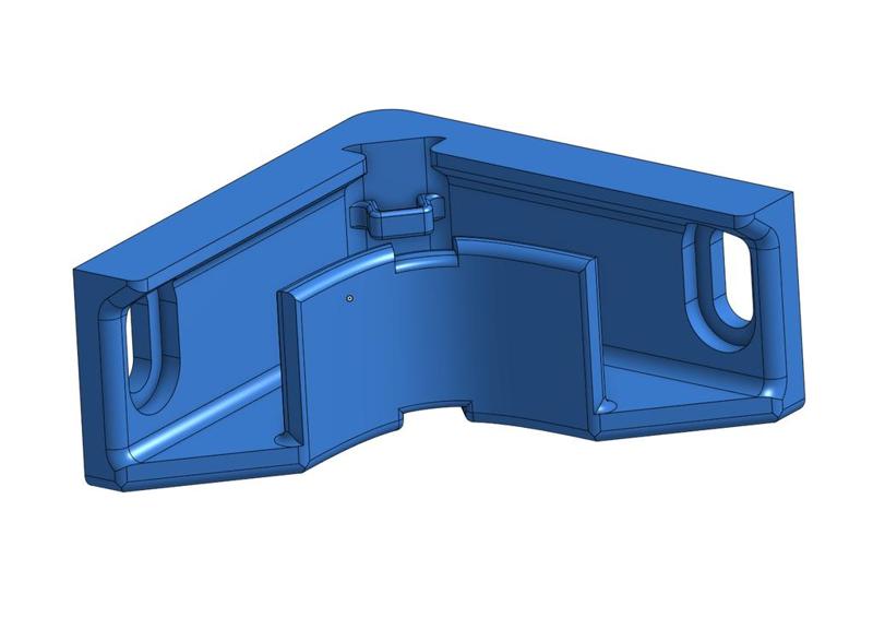 Corner bracket (35mm) with cable channel