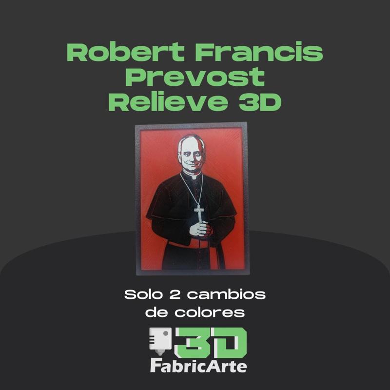 3D Relief New Pope Robert Prevost