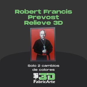 3D Relief New Pope Robert Prevost