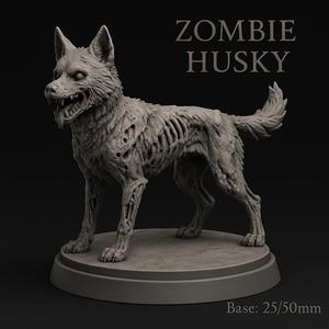 Estátua de husky zumbi - Miniatura para impressão 3D
