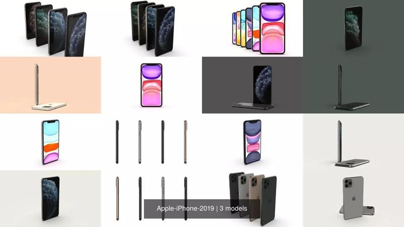 Apple-iPhone-2019 iphones 3D Model Collection