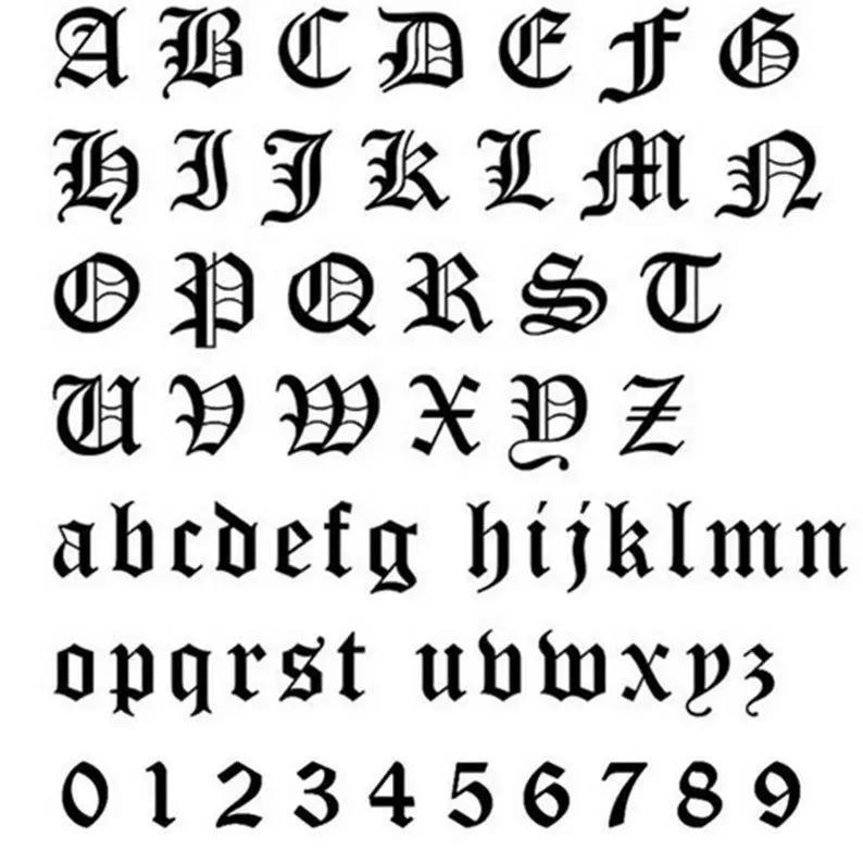 Gothic Alphabets Little Letter Pendants