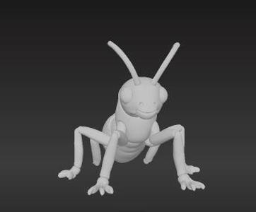 Extraterrestrial Flexi Fidget Toy - Stylized Segmented Creature with Eye Markings