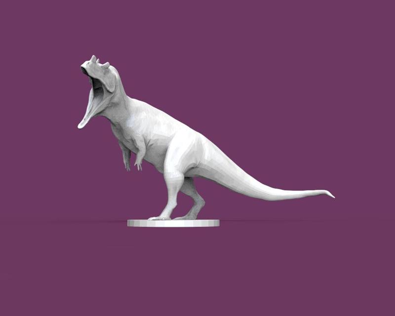 Ceratosaurus dinosaur miniature - Low poly