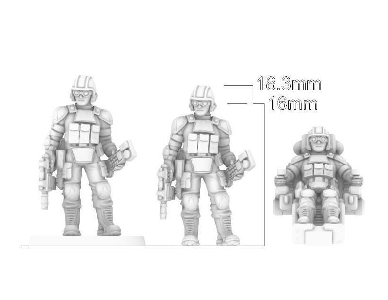 FREE-15mm (1/100th Scale) Waldo Size Ref Figure