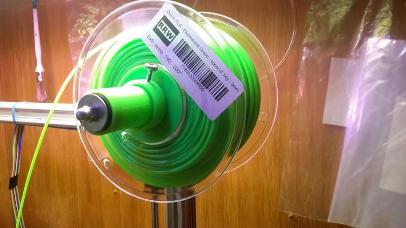 Filament spool holder with bearings.