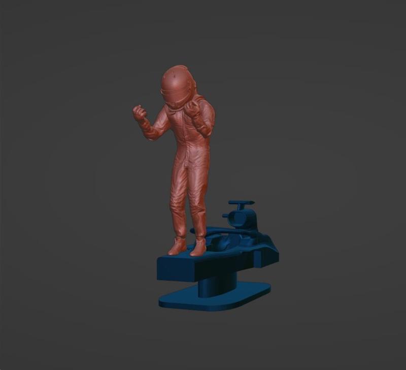 F1 Champion Pose, Driver, Helmet, Helmet, Figure, Rally, Scale