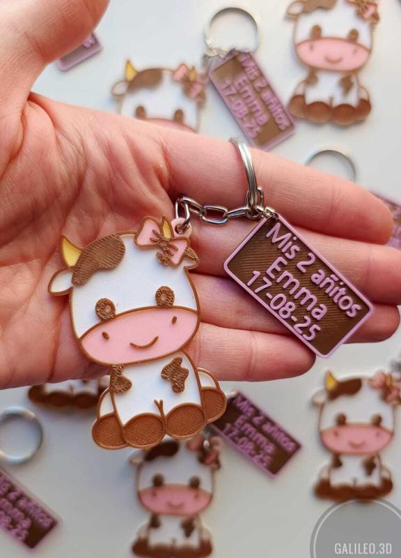 Baby cow keychain