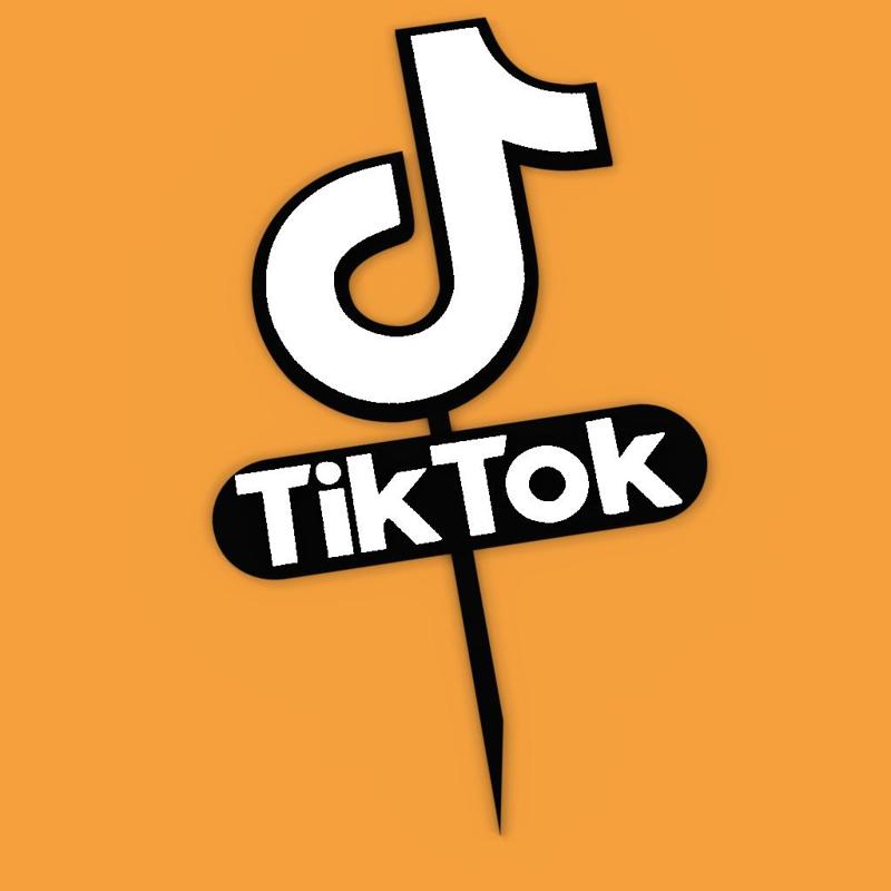 topper tik tok logo - cake - cakes decoration