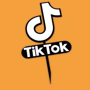 topper tik tok logo - cake - cakes decoration