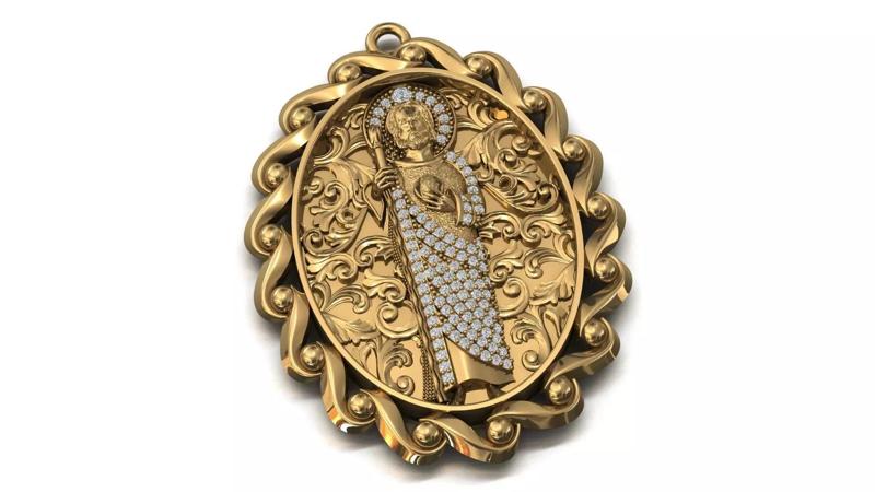 St Jude Pendant Saint Jude Jewelry STL 3DM San Judas Necklace